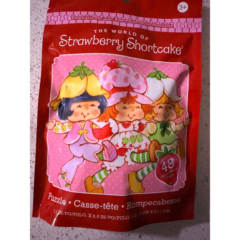 The World of Strawberry Shortcake 48 Piece Jigsaw Puzzle Resealable Bag 11x9.5 - Picture 3 of 4